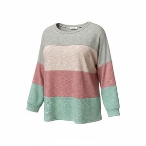 Haptics Textured Wide Stipe Pullover